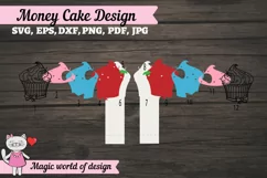 Birthday Cupcake Money Cake SVG , 3d paper svg Product Image 4