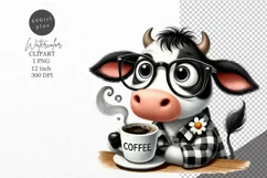 Animals clipart, Cow clipart, Coffee clipart Product Image 1
