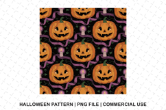 Halloween Pumpkin Pattern Png | Sublimation | Digital Paper Product Image 1