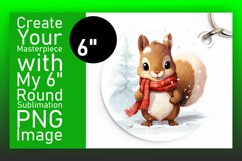 Charming Winter Fauna Round Ornament Sublimation Product Image 1