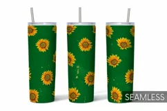 Sunflowers Tumbler Sublimation | 20 oz | Taper | Straight Product Image 1