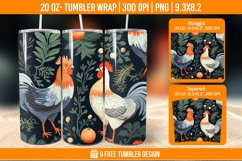 Hen Tumbler Wrap Designs, Sublimation Wrap Product Image 1