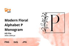 Modern Floral Alphabet Monogram Product Image 1