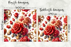 Vintage Floral Lunch Bag Design | Baroque Flowers Lunch Bag Product Image 2