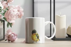 Cute Goldfinch bird Bird Baby Watercolor Handmade illustrati Product Image 2