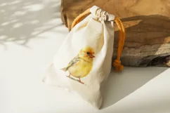 Cute Goldfinch bird Bird Baby Watercolor Handmade illustrati Product Image 2