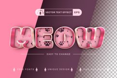 Cat Double Color Editable Text Effect, Font Style Product Image 2