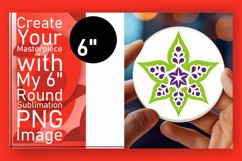 Sublime Starry Patterns: Round Ornament Sublimation Product Image 1