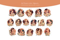 Mother and Daughter Watercolor Clipart Product Image 2