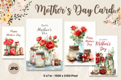 Mother&#039;s Day Card Happy MOM flower Printable Gift Card_16 Product Image 1