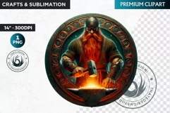 Norse dwarf and elf Clipart PNG. Viking mythology gnome Product Image 1