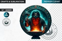 Norse dwarf and elf Clipart PNG. Viking mythology gnome Product Image 1