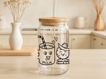 Cowboy Cookie Clipart Funny Milk SVG Product Image 4