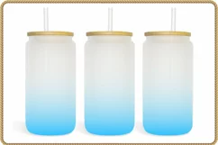 Ombre Summe 16oz Libby Glass Can Tumbler Wrap Product Image 1