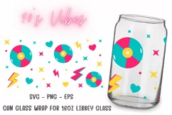 90's Vibes vintage Coffee Tumbler 16 oz Libbey Glass Can Wra Product Image 1