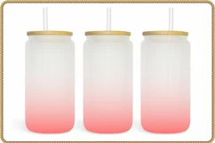 Ombre Summe 16oz Libby Glass Can Tumbler Wrap Product Image 1