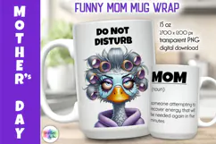 Funny Mother Day Mug Wrap, MOM Time Humor PNG Product Image 1