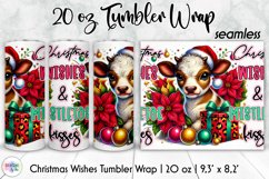 Inspirational Christmas Tumbler Wrap, Baby Heifer Print Product Image 1