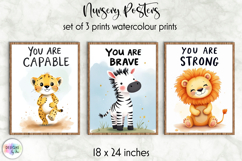 Jungle Animals Affirmation Poster, Inspirational Prints Product Image 1
