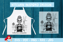 Coffee first, cooking later SVG, Skeleton SVG Product Image 1