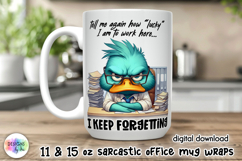 Sarcastic Office Mug Wrap, Funny Office Worker Mug Design Product Image 1