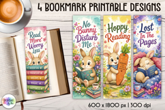 Cute Bunny Printable Bookmarks for Book Lovers Product Image 1