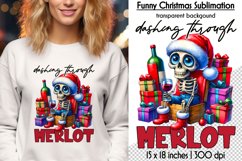 Funny Christmas Sublimation Bundle, Skeleton Santa PNG Product Image 3