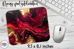 Abstract Fluid Art Mouse Pad, Marble Texture Mouse Pad Print Product Image 1
