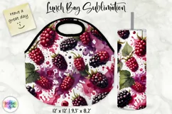 Lunch Bag Sublimation | Fruits and Berries Lunch Bag Print Product Image 1
