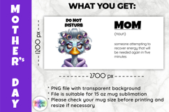Funny Mother Day Mug Wrap, MOM Time Humor PNG Product Image 2