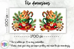 Christmas Coffee Mug Wrap, Reindeer Toffee Coffee Print Product Image 2