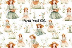 16 Seamless Watercolor Anne with an E of Green Gables Papers Product Image 9