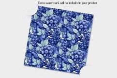 16 Seamless Watercolor Blueberries Fruit Farm Digital Papers Product Image 2