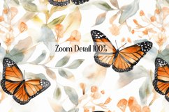 16 Seamless Watercolor Monarch Butterfly Digital Papers Product Image 7