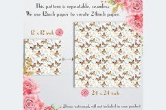 16 Seamless Watercolor Monarch Butterfly Digital Papers Product Image 8