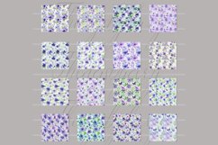 16 Seamless Watercolor Romantic Lilac Flowers Digital Papers Product Image 10