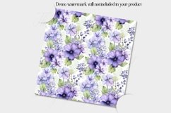 16 Seamless Watercolor Romantic Lilac Flowers Digital Papers Product Image 2