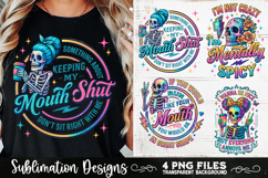 Funny Skeletons Sarcastic Retro PNG Sublimation Product Image 4