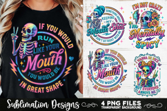 Funny Skeletons Sarcastic Retro PNG Sublimation Product Image 5