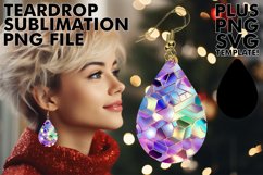 Shining Bright: Holographic Teardrop Earrings Product Image 1