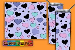 Captivating Affection: Watercolor Heart Tumbler Design Product Image 1