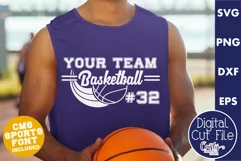 Basketball Shirt Svg | Basketball Svg | Basketball Mascot 16 Product Image 1