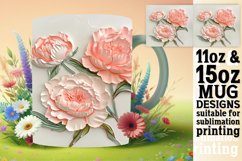 White Flower Serenity: Sublimation 11oz/15oz Mug Product Image 1