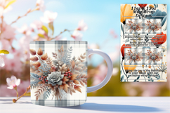 Chic 11oz Png Mug Wrap Template , Autumn Flower Product Image 1