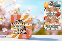 Trendy 15oz Mug Wrap Png Template , Girl Quote Product Image 1