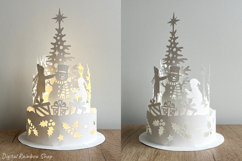 Christmas lantern svg, paper lantern template, 3d cut design Product Image 2