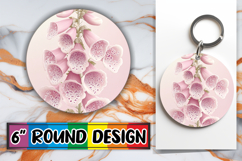 Dynamic Round Design Car Coaster PNG , Beauty Flower Product Image 1