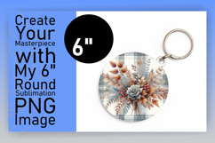 Trendy Circle Design Sublimation PNG , Autumn Flower Product Image 1
