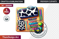 Girly Back to School teacher classroom suply PNG Clipart Product Image 1