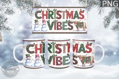 Christmas Vibes Mug Wrap - Christmas Mug Sublimation Product Image 1